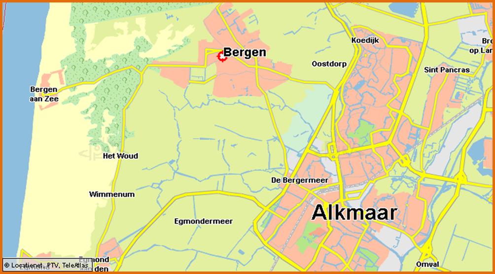 Beschrijving: Route Alkmaar Bergen